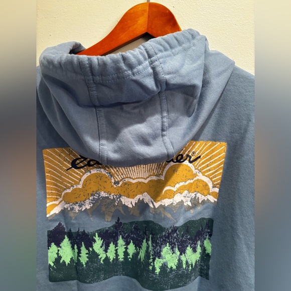 Eddie Bauer Mountain Graphic Hoodie - Light Blue men’s large casual fall - Picture 6 of 12